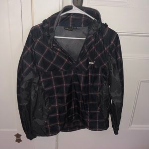 Plaid Stylish Hooded Windbreaker Unisex